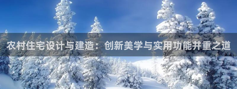安信12平台开户：农村住宅设计与建造：创新美学与实用功能并重之道
