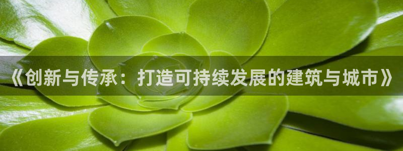 安信12负责人：《创新与传承：打造可持续发展的建筑与城市》