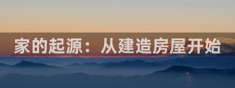 安信4特邀55 12：家的起源：从建造房屋开始