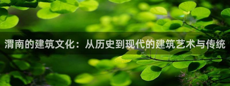 安信12彩票：渭南的建筑文化：从历史到现代的建筑艺术与传统