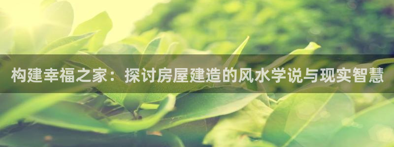 安信4特邀55 12：构建幸福之家：探讨房屋建造的风水学说与现实智慧