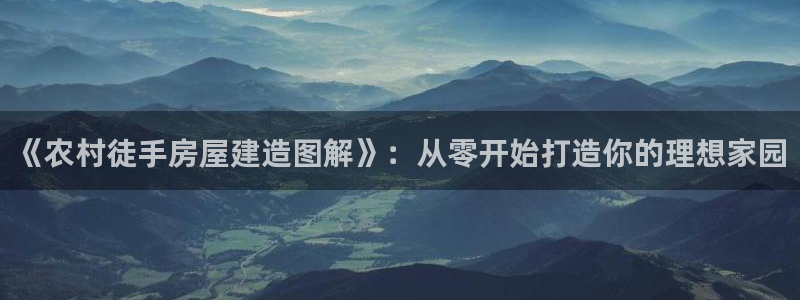 安信12包赔：《农村徒手房屋建造图解》：从零开始打造你的理想家园