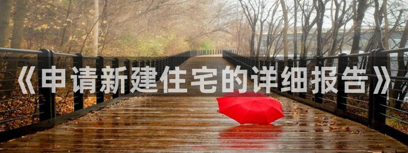 安信12是什么：《申请新建住宅的详细报告》