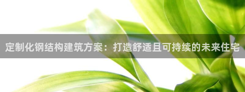 安信12彩票app下载：定制化钢结构建筑方案：打造舒适且可持续的未来住宅