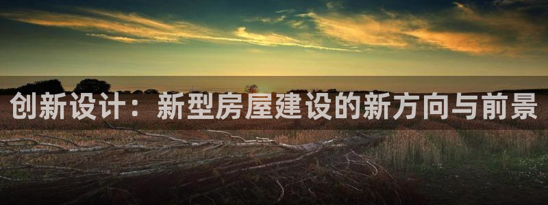 安信12娱乐平台：创新设计：新型房屋建设的新方向与前景
