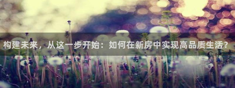安信12怎么注册：构建未来，从这一步开始：如何在新房中实现高品质生活？