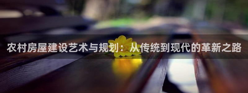 安信12平台怎么样：农村房屋建设艺术与规划：从传统到现代的革新之路
