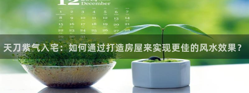 安信12注册登录下戴：天刀紫气入宅：如何通过打造房屋来实现更佳的风水效果？